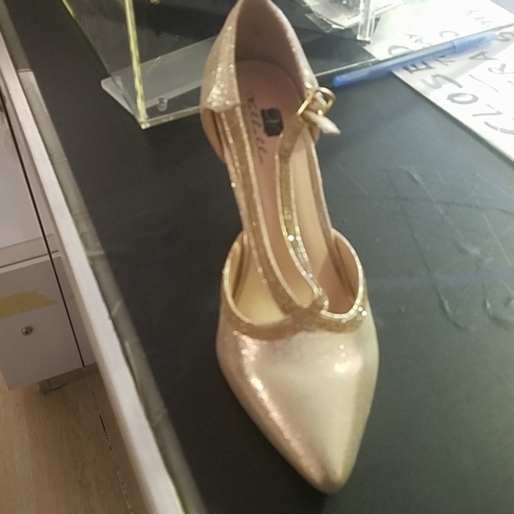 Champagne high heels